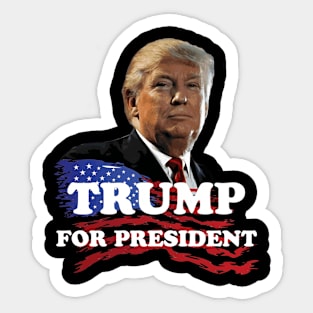 Trump For President Star Sticker